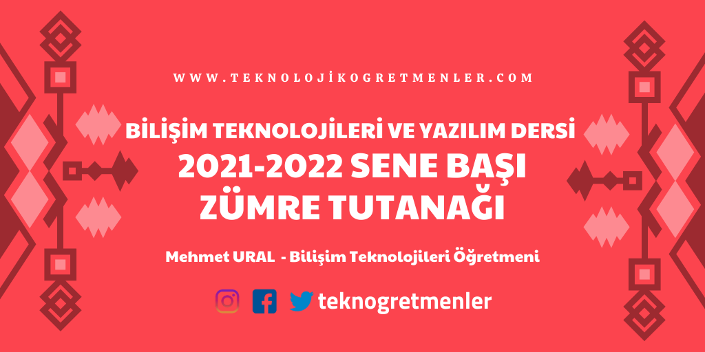 Bilişim Teknolojileri ve Yazılım Dersi 2021-2022 Sene Başı Zümre Tutanağı