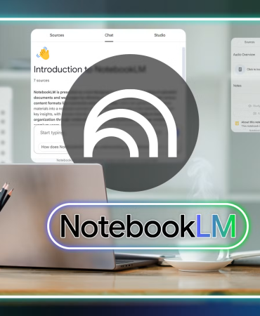 a-desk-with-a-laptop-and-other-office-items-with-the-notebooklm-logo-in-the-center